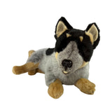 Lying blue heeler plush dog toy