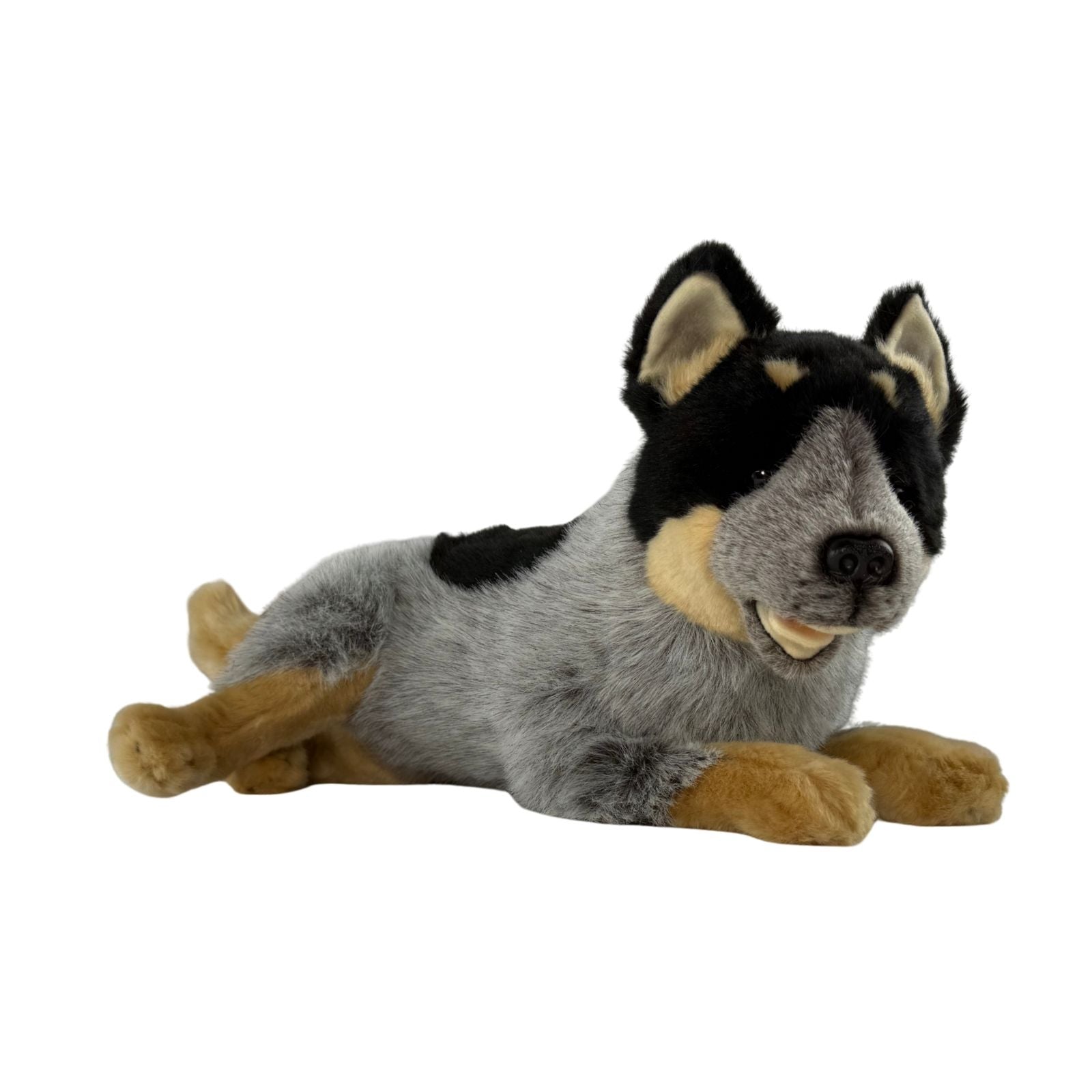 Lying blue heeler plush dog toy