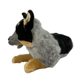 Lying blue heeler plush dog toy