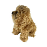 Sitting brown Oodle plush dog toy