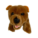 Lying Gravy brown Staffy plush toy