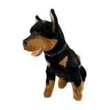 Sitting Jake Kelpie plush toy angle view