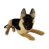 Kaiser German Shepherd plush toy lying
