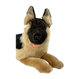 Kaiser German Shepherd plush toy close up face