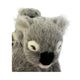 Close-up of a plush toy koala with a white background