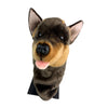 Kelpie Golf Cover, brown and tan