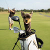 Kelpie Golf Cover, brown and tan