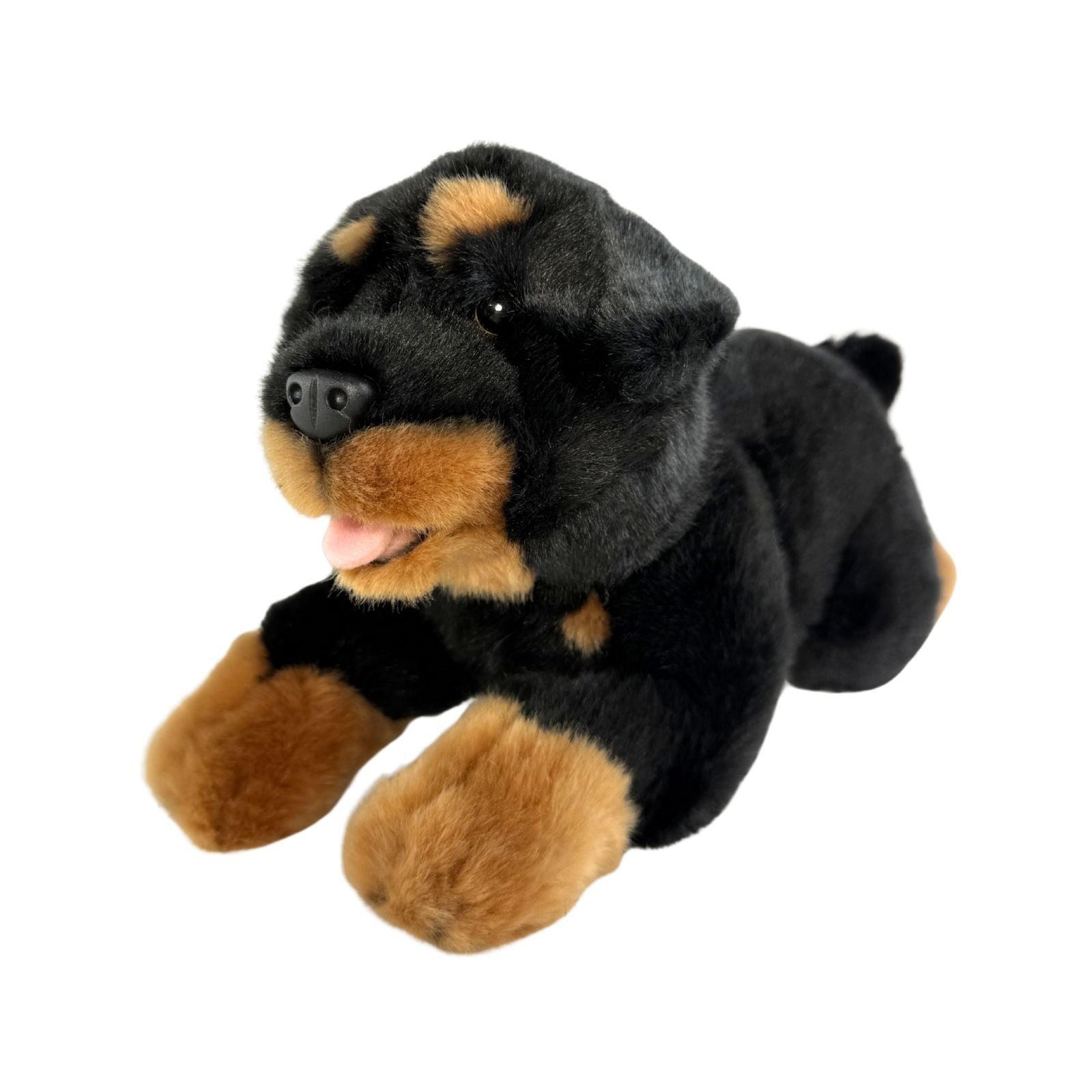 Kujo Rottweiler plush toy lying