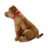 Lester Staffy plush toy sitting side view