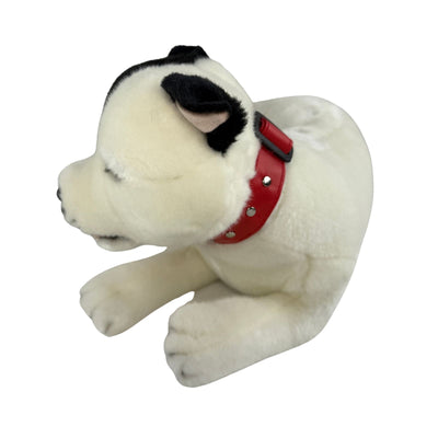 Loki (Staffy - 35cm lying, white with black patch)