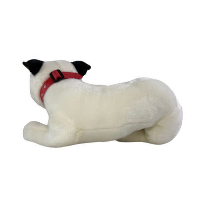 Loki (Staffy - 35cm lying, white with black patch)