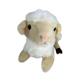 Lola sheep plush toy lying front view