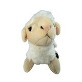 Lola sheep plush toy lying front view