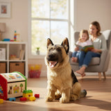 Major German Shepherd plush sitting indoors
