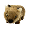 Plush toy of a brown Wombat animal with a white background