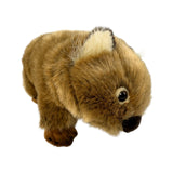 Plush toy resembling a Wombat on a white background