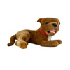 Merlot Staffy plush lying side view