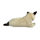 Mia Burmese cat plush lying side view