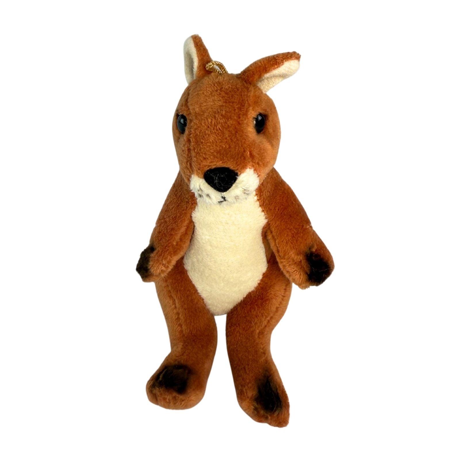 Mini Red Kangaroo plush toy made from recycled materials