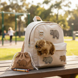 Baby hairy nose wombats a small plush toy souvenir ideal size for children in a baby backpack