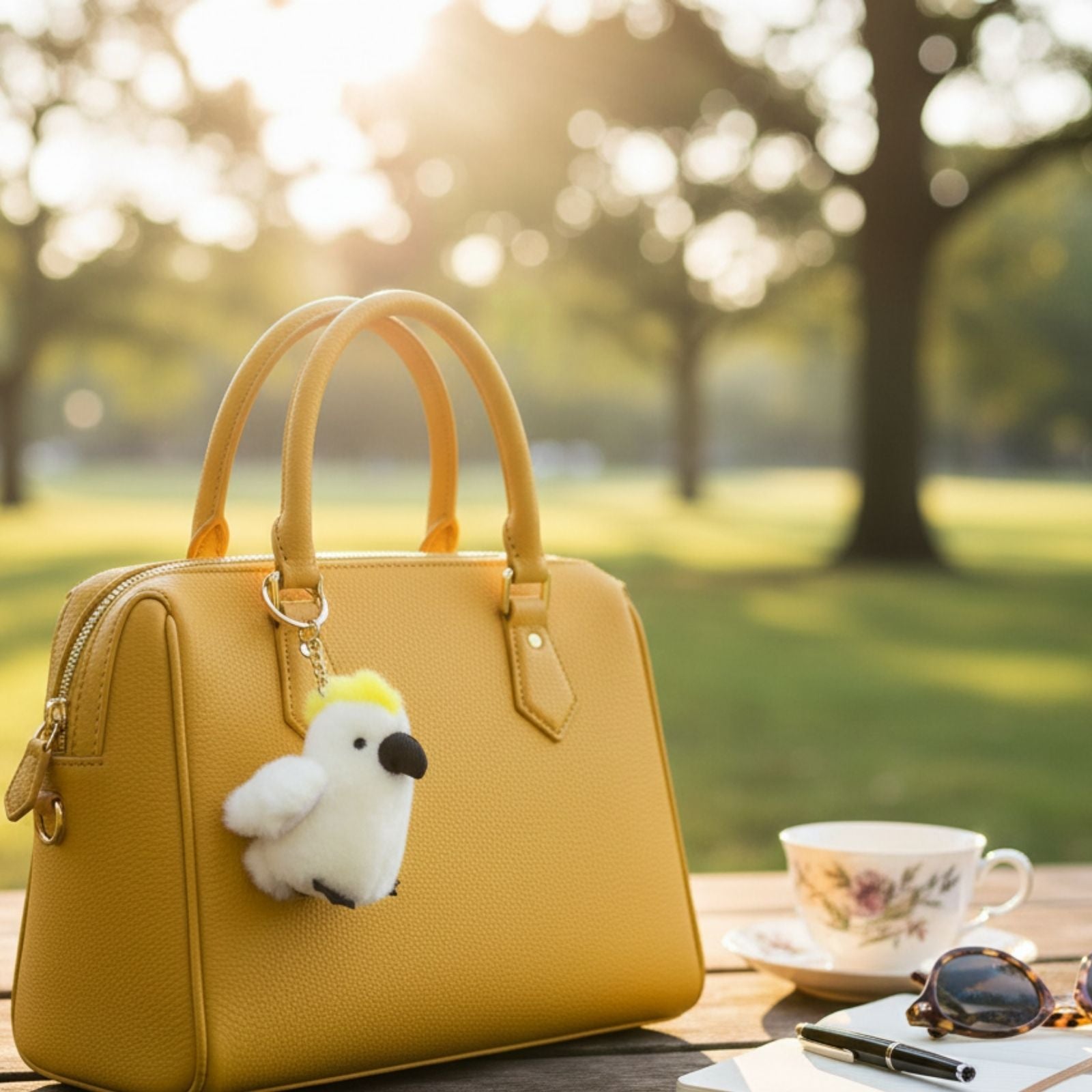 Cockatoos plush toy a small souvenir ideal size for children in a handbag 