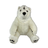 Minka polar bear plush toy sitting front view