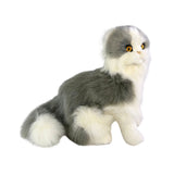 Missy Norwegian Grey cat plush sitting side view