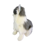 Missy Norwegian Grey cat plush sitting looking away