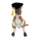 Monty kangaroo plush wearing graduation hat