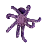 Nate purple octopus plush with spotted underside