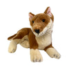 Plush toy resembling a brown and white animal on a white background