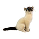 Noodles Siamese cat plush sitting side view