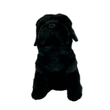 Oreo black Pug plush sitting front view
