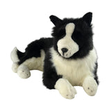 Oscar Border Collie plush lying front view