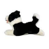 Patch Border Collie plush lying side view