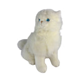 Pearl Persian cat plush sitting front view