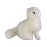 Pearl Persian cat plush sitting side view