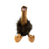 Plush toy emu on a white background