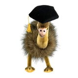 Penny emu plush wearing graduation hat