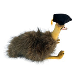 Penny emu plush wearing graduation hat