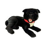 Pepper Staffy plush lying