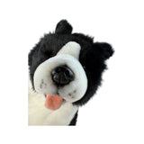 Pepsi Border Collie plush close up face