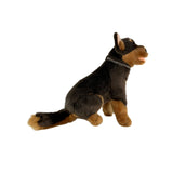 Quinn kelpie plush toy sitting side view