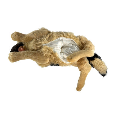 Ranger - German Shepherd, black face, with satin pocket - 64cm lying