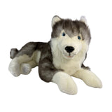 Rocket Husky plush lying front view