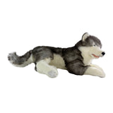 Rocket Husky plush lying side view