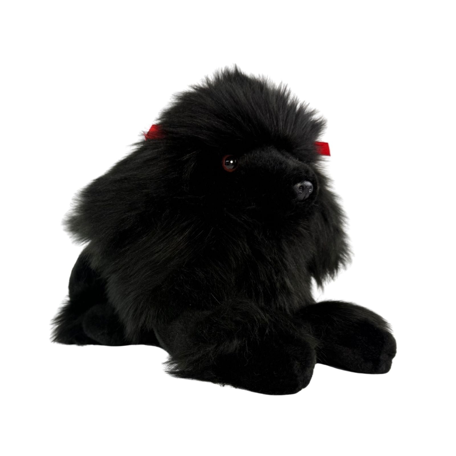 Romeo black Poodle plush crouching