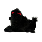 Romeo black Poodle plush crouching side view