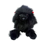 Romeo black Poodle plush crouching front view