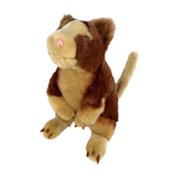 Plush toy resembling a Red Tree Kangaroo on a white background